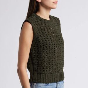 FRAME Tape Yarn Sweater Vest - Military